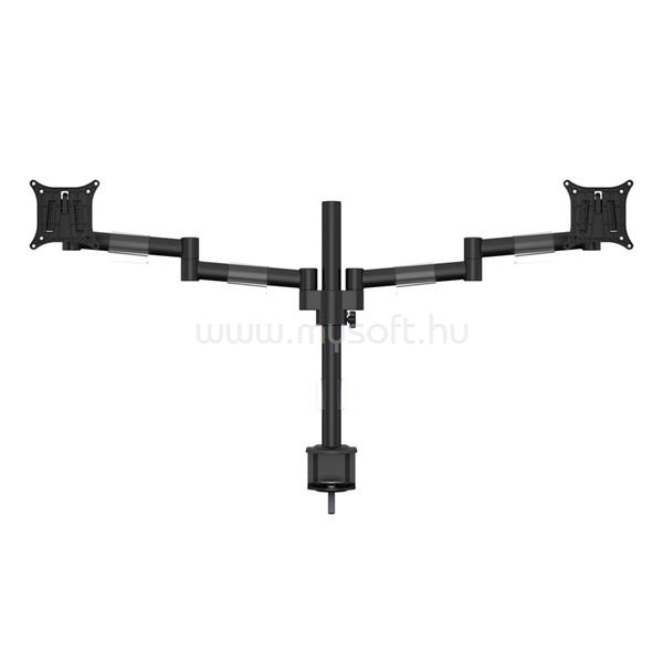 MULTIBRACKETS asztali rögzítő Officeline Dual dönthető, forgatható konzol, 15" - 30", fekete
