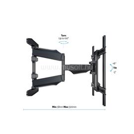 MULTIBRACKETS fali rögzítő Flexarm Full Motion Dual 600x400, karos, dönthető, forgatható, 40-85