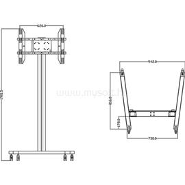 MULTIBRACKETS gurulós padló állvány 180 Single, 32-63