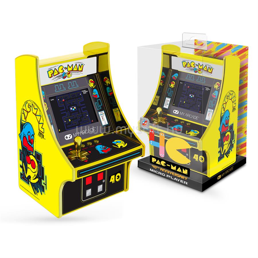 MY ARCADE DGUNL-3290 játékkonzol Pac-Man 40th Anniversary Micro Player Retro Arcade 6.75" hordozható