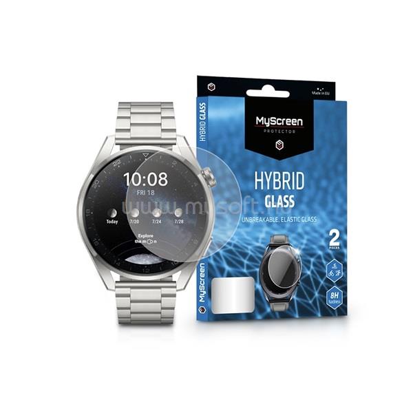 MYSCREENPROTECTOR MSP LA-1903 Huawei Watch 3/Watch 3 Pro (48mm) Hybrid Glass 2db-os rugalmas üveg kijelzővédő fólia