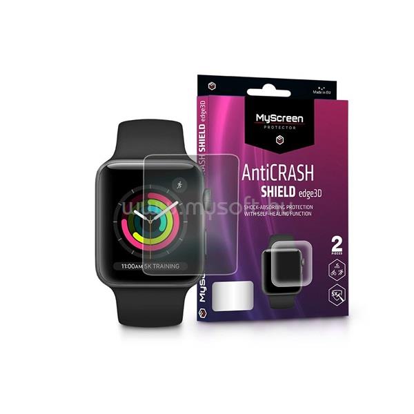 MYSCREENPROTECTOR MSP LA-2040 Apple Watch S3 (42mm) AntiCrash Shield Edge 3D 2db-os ütésálló kijelzővédő fólia