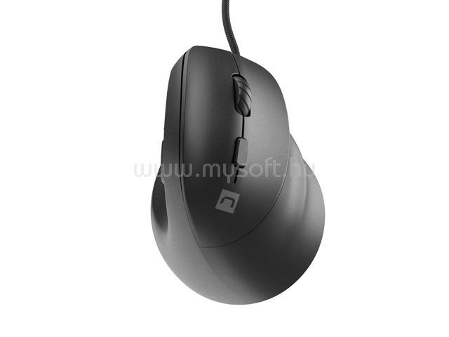 NATEC Crake 2 Pro Fűggőleges Programozható Vezetékes optikai egér 12800DPI - fekete