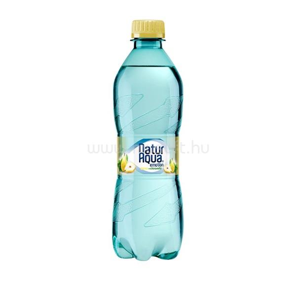NATURAQUA EMOTION 0,5l PET palackos körte-citromfű ízesített ásványvíz