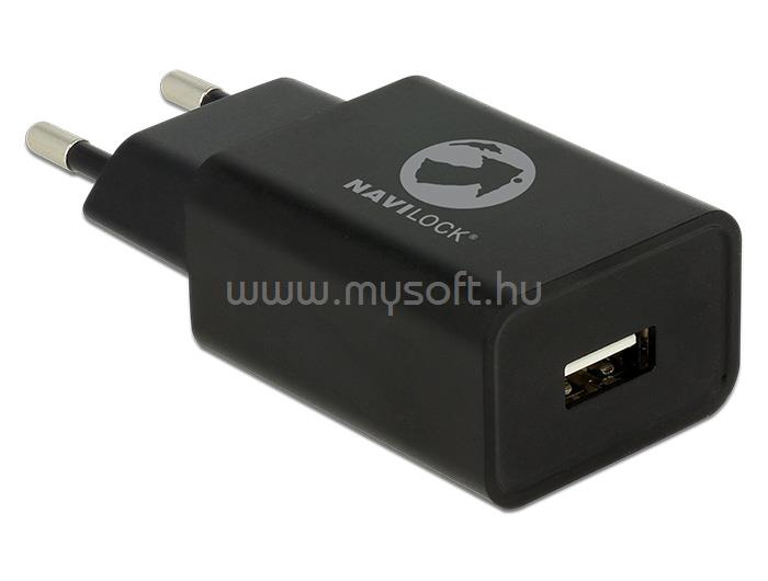 NAVILOCK töltő 1 x USB Type-A 5 V 2,4 A (fekete)
