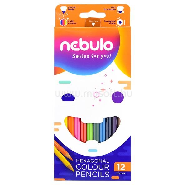 NEBULO 12db-os vegyes színű színes ceruza