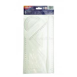 NEBULO Vonalzókészlet, 4 db-os, 30 cm-es vonalzóval, Nebulo NEBULÓ_VK-4-30 small