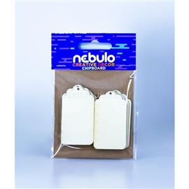 NEBULO Creative Dekor Kisérő címkék 6 db-os 8x12 cm karton dekoráció NEBULO_KD-KC-6-8X12 small