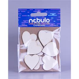 NEBULO Creative Dekor Mini szivek 10 db-os 8x12 cm karton dekoráció NEBULO_KD-MSZI-10-8X12 small