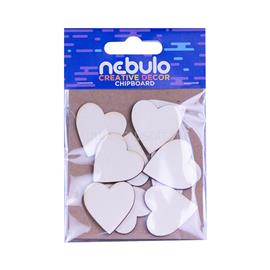 NEBULO Dekor karton, mini szívek, 10 db/csomag, 8x12 cm, Nebulo NEBULO_55681 small