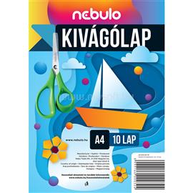 NEBULO Enyvezetlen kivágóminta A4, vegyes színek, 10 lap/csomag, Nebulo NEBULO_61181 small