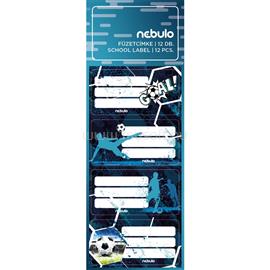 NEBULO Füzetcímke 12db-os, Foci, vegyes minták, Nebulo NEBULO_70283 small