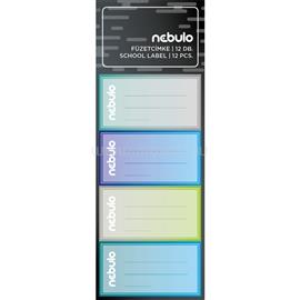 NEBULO Füzetcímke 12db-os, Monokróm , vegyes minták, Nebulo NEBULO_70286 small