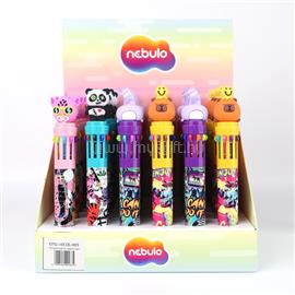 NEBULO Golyóstoll 10színű, funny animals, 30 db/display Nebulo NEBULO_61031 small