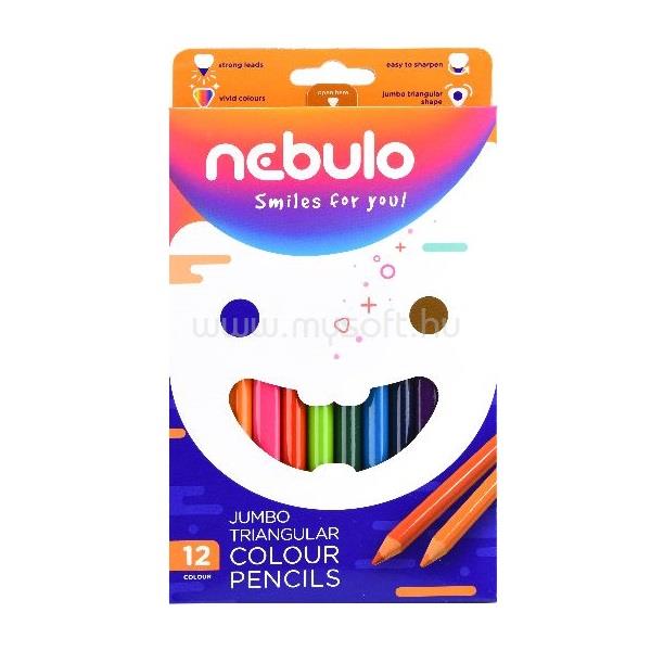 NEBULO jumbo háromszög alakú 12 db/csomag színes ceruza készlet