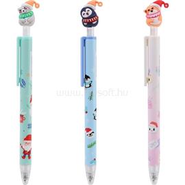 NEBULO Karácsonyi sapkás állatok nyomógombos golyóstoll NEBULO_DTG-XMAS2-001 small