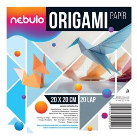 NEBULO Origami papír 20x20 cm, vegyes színek, 20 lap/csomag, Nebulo NEBULO_61132 small