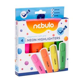 NEBULO Szövegkiemelő készlet, Nebulo, 4 klf. neon szín NEBULO_SZK4NE small