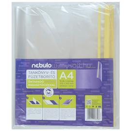 NEBULO Tankönyvborító öntapadó, ragasztócsíkkal, A4 51,5x31cm, 10 ív/csomag, Nebulo, víztiszta NEBULO_53868 small