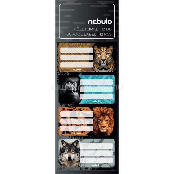 NEBULO Vadállatok 12 db füzetcímke