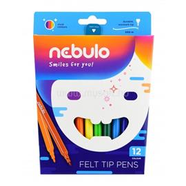 NEBULO vízbázisú 12db-os vegyes színű filctoll készlet NEBULÓ_NFT-1-12 small