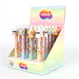 NEBULO Zseléstoll radírozható, nyomógombos, pörgetős kutyus 24 db/display Nebulo NEBULO_61043 small