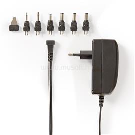 NEDIS ACPA003 univerzális hálózati adapter, állítható 9V-24V, 1,8m, 24W, 6 cserélhető adapter fej, fekete ACPA003 small
