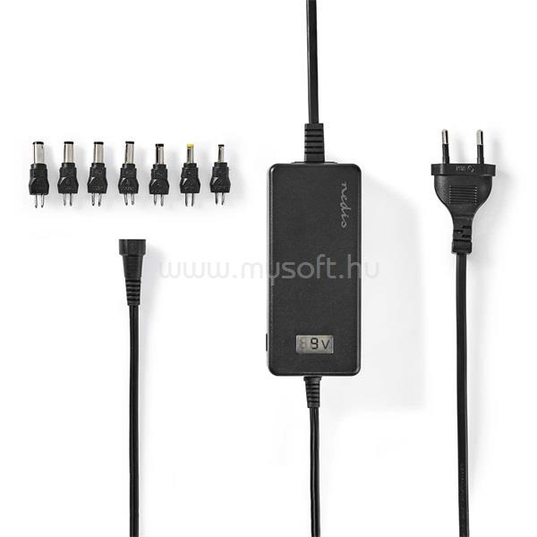 NEDIS ACPA105 univerzális töltő / táp, 5V-24V, 36W, 1,8m, 7 cserélhető adapter fej, túlfeszültség védelem