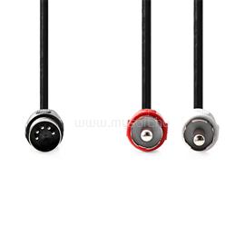 NEDIS audió kábel 5p DIN dugó - 2 x RCA DUGÓ, hossz 1m, CAGL20200BK10 CAGL20200BK10 small