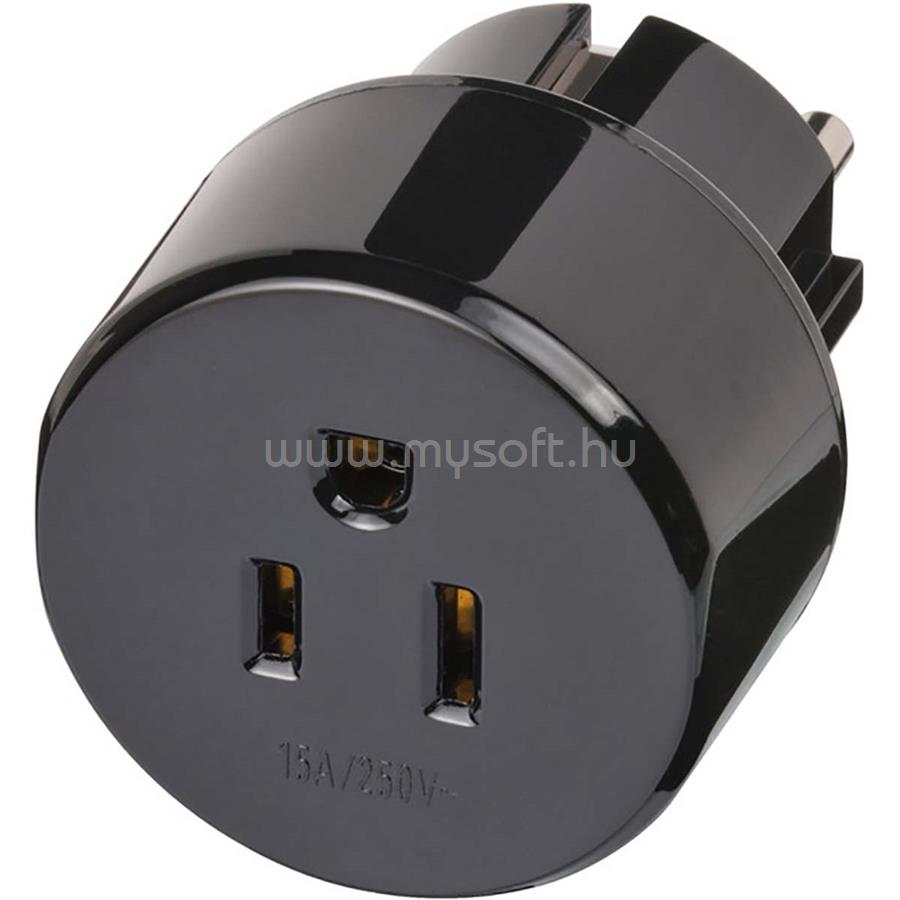 NEDIS Brennenstuhl BN-1508520 travel, utazó adapter USA, Kanada, Japán, Mexiko, Dominika aljzat - Európa dugó