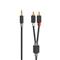 NEDIS CABW22200AT10 sztereo audió kábel 3,5mm sztereo jack - 2x RCA,  Aranyozott,  1 m CABW22200AT10 small