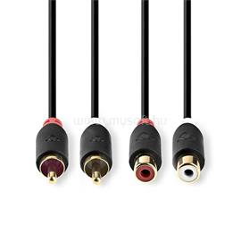 NEDIS CABW24205AT20 RCA toldó kábel  2x RCA dugó - 2x RCA aljzat, 2m CABW24205AT20 small
