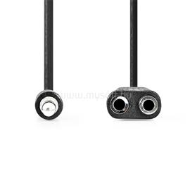 NEDIS CAGB22100BK02 sztereo audio kábel, 3,5 mm sztereo jack dugó - 2x 3,5 mm jack aljzat, 0,20m CAGB22100BK02 small
