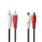 NEDIS CAGB24205BK50 RCA toldó kábel, 2x RCA apa - 2x RCA anya, 5m CAGB24205BK50 small