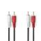 NEDIS CAGL24200BK100 sztereo audio kábel, 2 X RCA dugó - 2 X RCA dugó, hossz 10m CAGL24200BK100 small