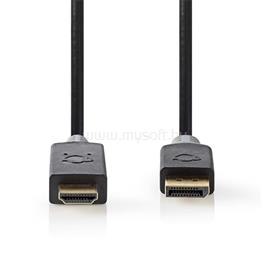 NEDIS CCBW37100AT20 display port dugó -  HDMI dugó kábel, 4K@30Hz | Aranyozott | 2,00 m CCBW37100AT20 small