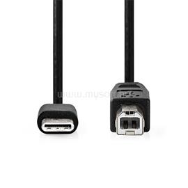 NEDIS CCGB60650BK20 USB-C dugó - USB- B dugó (USB C - USB B) kábel, 480 Mbps, 2m CCGB60650BK20 small