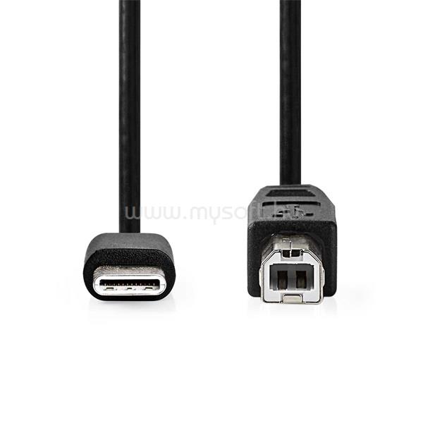 NEDIS CCGB60650BK20 USB-C dugó - USB- B dugó (USB C - USB B) kábel, 480 Mbps, 2m