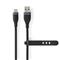 NEDIS CCGB60800BK15 flexibilis USB A - USB C (USB-C) kábel, USB2.0, 15W, hossz 1,5m, fekete rugalmas szilikon CCGB60800BK15 small