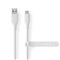 NEDIS CCGB60800WT15 flexibilis USB A - USB C (USB-C) kábel, USB2.0, 15W, hossz 1,5m, fehér rugalmas szilikon CCGB60800WT15 small