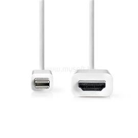 NEDIS CCGL37600WT20 mini Display port1.2 kábel, mini Display port dugó - HDMI dugó, 1080p, 2m CCGL37600WT20 small
