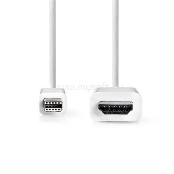 NEDIS CCGL37600WT20 mini Display port1.2 kábel, mini Display port dugó - HDMI dugó, 1080p, 2m