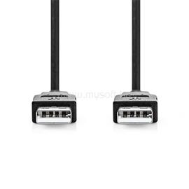 NEDIS CCGL60000BK20 USB A apa - USB-A apa kábel, USB2.0, hossz: 2m CCGL60000BK20 small