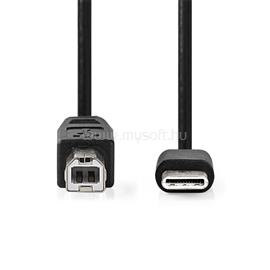 NEDIS CCGL60650BK10 USB-C dugó - USB- B dugó (USB C - USB B) kábel, 480 Mbps, 1m CCGL60650BK10 small