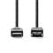 NEDIS CCGL61010BK10 USB kábel, USB 3.2 Gen 1, USB-A apa USB-A anya, 5 Gbps, Nikkelezett, 1,00 m,  kerek,  PVC, CCGL61010BK10 small