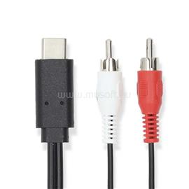 NEDIS CCGL64240BK10 USB 3.2 Gen 1 | USB-CT dugó | 2x RCA dugó | 1.00 m CCGL64240BK10 small