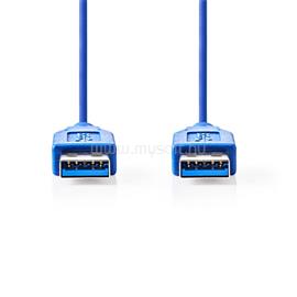 NEDIS CCGP61000BU20 USB3.2 USB A dugó - USB-A dugó, 5 Gbps, 2m, (USB3.1, USB3.0, USB2.0) CCGP61000BU20 small