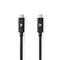 NEDIS CCGW64750BK10 USB C - USB C (USB-C) kábel, USB 3.2 Gen 2, 100W, 4K@60Hz, 10 Gbps, hossz 1m CCGW64750BK10 small