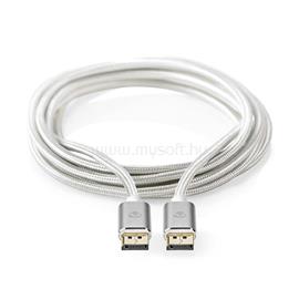 NEDIS CCTB37014AL20 DisplayPort 1.4 kábel, displayport dugó - display port dugó, aranyozott csatlakozók, 8K@60Hz, 2m CCTB37014AL20 small