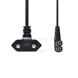 NEDIS CEGL11055BK20 tápkábel, Euro apa | IEC-320-C7 | Szögletes | szögben balra | Nikkelezett | 2,00 m | Lakás | PVC | CEGL11055BK20 small